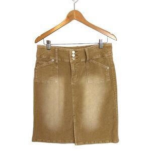 Corduroy Skirt Knee Length Coastal Cowgirl Stretch 5 Pocket Style Hi Jeans 11